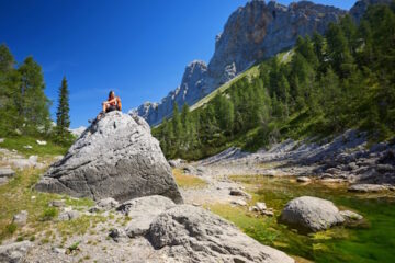 Het Triglav-gebergte in Noordwest Slovenië is een toegankelijk wandelgebied.