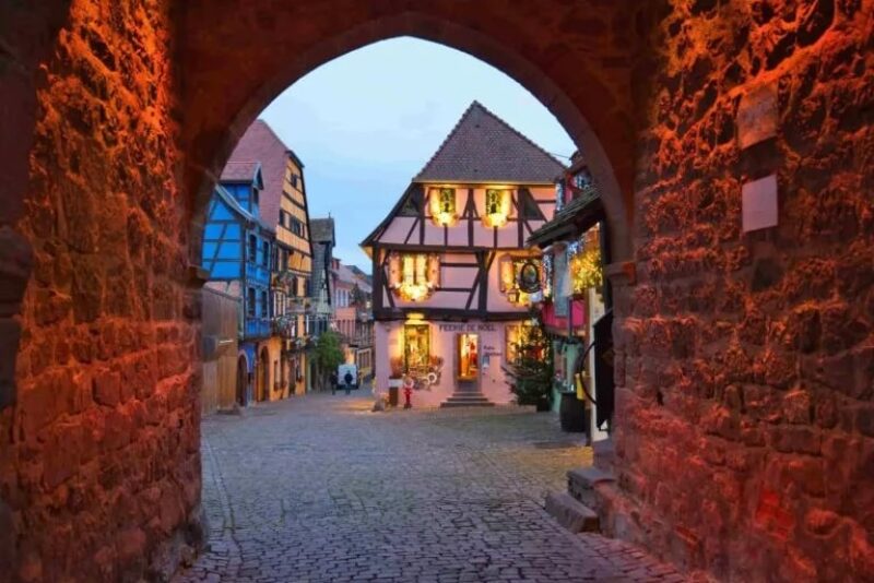 Kersttijd in Riquewihr in de Elzas